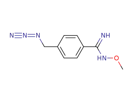Molecular Structure of 218596-96-4 (Benzenecarboximidamide, 4-(azidomethyl)-N-methoxy-)