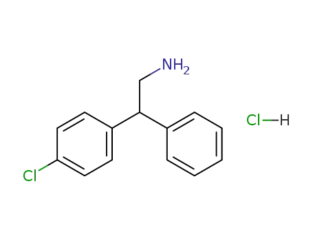 Molecular Structure of 21998-50-5 (2-(4-CHLOROPHENYL)-2-PHENYLETHYLAMINE HYDROCHLORIDE)