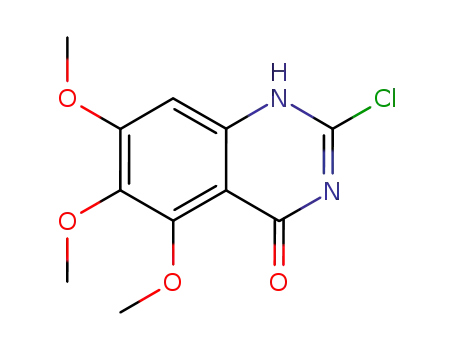 Molecular Structure of 827605-47-0 (4(1H)-Quinazolinone, 2-chloro-5,6,7-trimethoxy-)