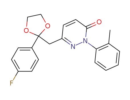 3(2H)-Pyridazinone,6-[[2-(4-fluorophenyl)-1,3-dioxolan-2-yl]methyl]-2-(2-methylphenyl)-