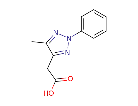 Molecular Structure of 13322-24-2 (2H-1,2,3-Triazole-4-acetic acid, 5-methyl-2-phenyl-)