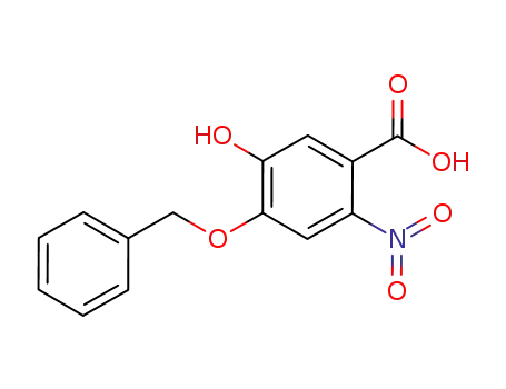 Molecular Structure of 807639-53-8 (Benzoic acid, 5-hydroxy-2-nitro-4-(phenylmethoxy)-)