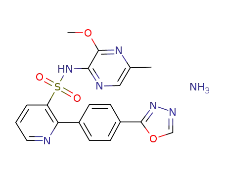 3-Pyridinesulfonamide,
N-(3-methoxy-5-methyl-2-pyrazinyl)-2-[4-(1,3,4-oxadiazol-2-yl)phenyl]-,
ammonium salt (1:1)