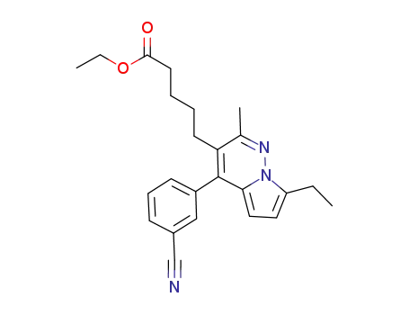 ethyl 5-[4-(3-cyano-phenyl)-7-ethyl-2-methyl-pyrrolo[1,2-b]pyridazin-3-yl]-pentanoate