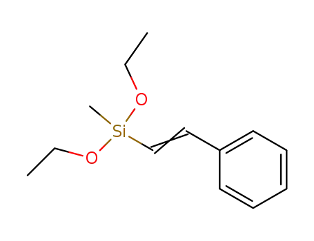 Molecular Structure of 89984-55-4 (Silane, diethoxymethyl(2-phenylethenyl)-)
