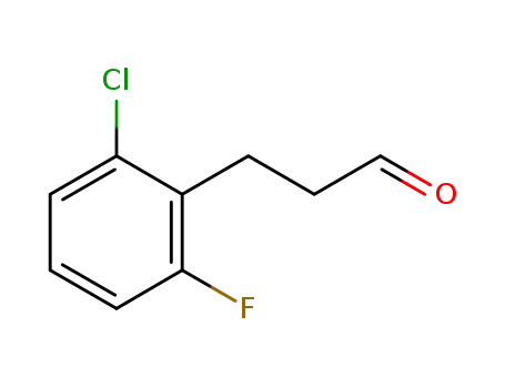 Molecular Structure of 862574-71-8 (3-(2-CHLORO-6-FLUORO-PHENYL)-PROPIONALDEHYDE)