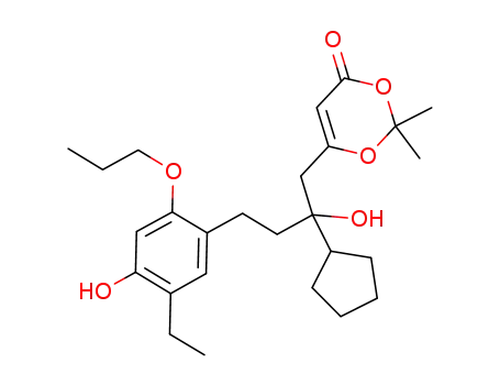 4H-1,3-Dioxin-4-one,
6-[2-cyclopentyl-4-(5-ethyl-4-hydroxy-2-propoxyphenyl)-2-hydroxybutyl]-2
,2-dimethyl-