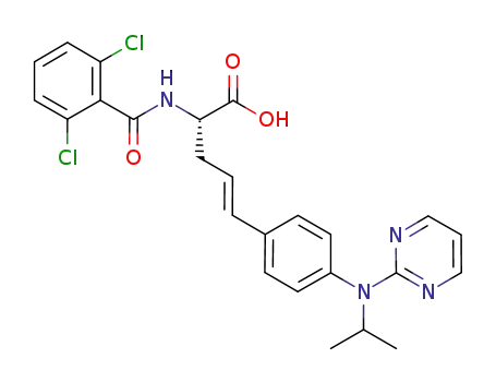(S,E)-2-(2,6-dichlorobenzamido)-5-[4-(isopropyl-pyrimidin-2-ylamino)phenyl]pent-4-enoic acid