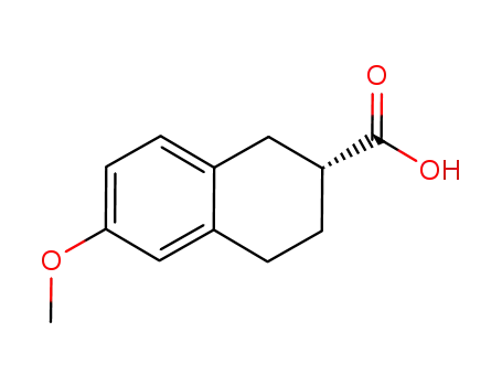 Molecular Structure of 136759-35-8 ((R)-6-METHOXY-1,2,3,4-TETRAHYDRO-NAPHTHALENE-2-CARBOXYLIC ACID)