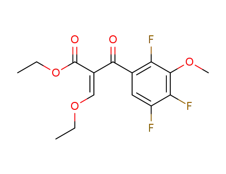 Molecular Structure of 866954-86-1 (ethyl (2Z)-3-ethoxy-2-(2,4,5-trifluoro-3-methoxybenzoyl)acrylate)