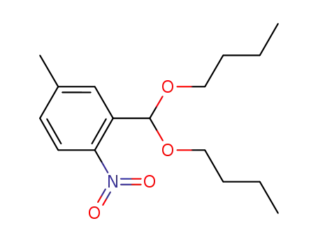 Molecular Structure of 603300-70-5 (Benzene, 2-(dibutoxymethyl)-4-methyl-1-nitro-)