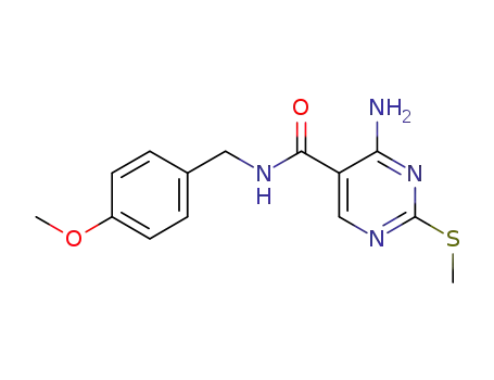 5-Pyrimidinecarboxamide,
4-amino-N-[(4-methoxyphenyl)methyl]-2-(methylthio)-