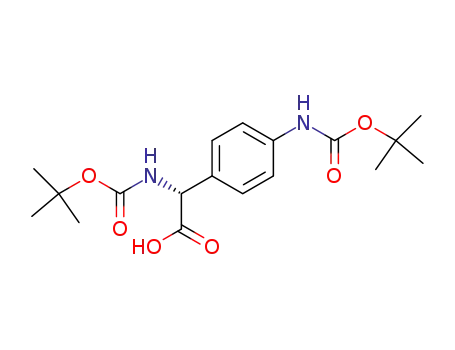 Molecular Structure of 88197-41-5 (TERT-BUTOXYCARBONYLAMINO-(4-TERT-BUTOXYCARBONYLAMINO-PHENYL)-ACETIC ACID)