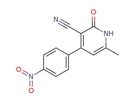 Molecular Structure of 134600-00-3 (6-methyl-4-(4-nitrophenyl)-2-oxo-1,2-dihydropyridine-3-carbonitrile)