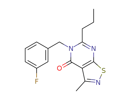 Isothiazolo[5,4-d]pyrimidin-4(5H)-one,
5-[(3-fluorophenyl)methyl]-3-methyl-6-propyl-