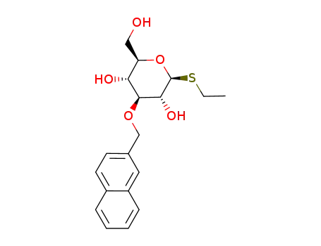 Molecular Structure of 352008-08-3 (ethyl 3-O-(2-naphthyl)methyl-1-thio-β-D-glucopyranoside)