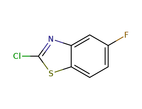 Molecular Structure of 154327-27-2 (2-Chloro-5-fluorobenzothiazole)