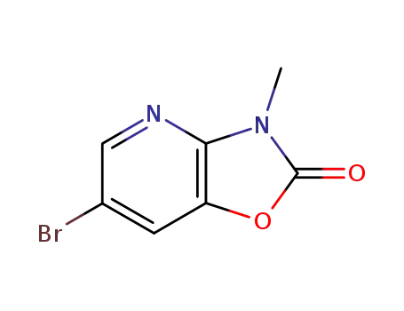 Molecular Structure of 122451-00-7 (Oxazolo[4,5-b]pyridin-2(3H)-one, 6-bromo-3-methyl-)