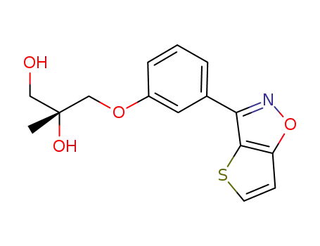 (R)-2-methyl-3-(3-thieno[2,3-d]isoxazol-3-yl-phenoxy)propane-1,2-diol