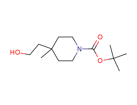 Molecular Structure of 236406-33-0 (tert-butyl 4-(2-hydroxyethyl)-4-methylpiperidine-1-carboxylate)