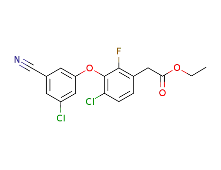 [4-chloro-3-(3-chloro-5-cyanophenoxy)-2-fluorophenyl]acetic acid ethyl ester