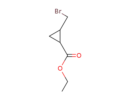 Molecular Structure of 89892-98-8 (Cyclopropanecarboxylic acid, 2-(bromomethyl)-, ethyl ester)