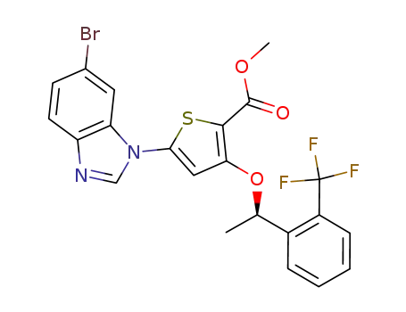 methyl 5-(6-bromo-1H-benzimidazol-1-yl)-3-{(1R)-1-[2-(trifluoromethyl)phenyl]ethoxy}thiophene-2-carboxylate
