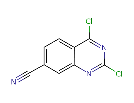 Molecular Structure of 864292-40-0 (2,4-Dichloro-7-cyanoquinazoline)