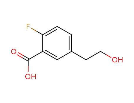 Molecular Structure of 481075-51-8 (2-fluoro-5-(2-hydroxyethyl)benzoic acid)