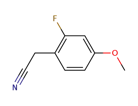 Molecular Structure of 749934-29-0 (4-Methoxy-2-fluorobenzyl cyanide)