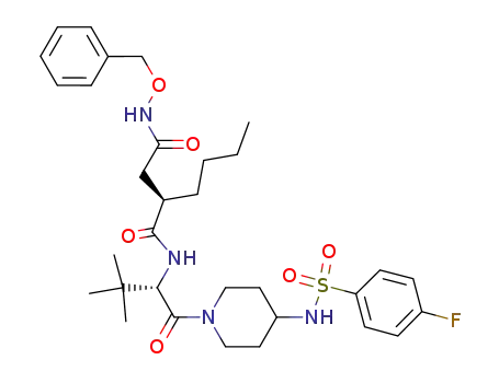 (R)-N<sub>4</sub>-benzyloxy-2-butyl-N<sub>1</sub>-{(S)-1-[4-(4-fluoro-benzenesulfonylamino)-piperidine-1-carbonyl]-2,2-dimethyl-propyl}-succinamide