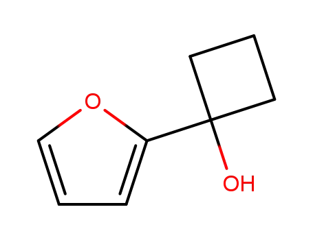 Molecular Structure of 131041-44-6 (1-(furan-2-yl)cyclobutan-1-ol)