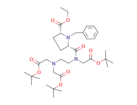 (2R,5S)-1-benzyl-5-{[2-(bis-tert-butoxycarbonylmethyl-amino)ethyl]-tert-butoxycarbonylmethyl-carbamoyl}pyrrolidine-2-carboxylic acid ethyl ester