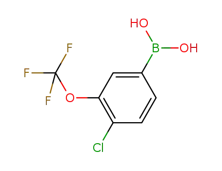 Molecular Structure of 902757-07-7 (Boronic acid, [4-chloro-3-(trifluoromethoxy)phenyl]-)