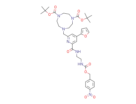 7-(4-(furan-2-yl)-6-[2-(4-nitrobenzyloxycarbonylamino)ethylcarbamoyl]pyridin-2-ylmethyl)-1,4,7-triazacyclononane-1,4-dicarboxylic acid di-tert-butyl ester