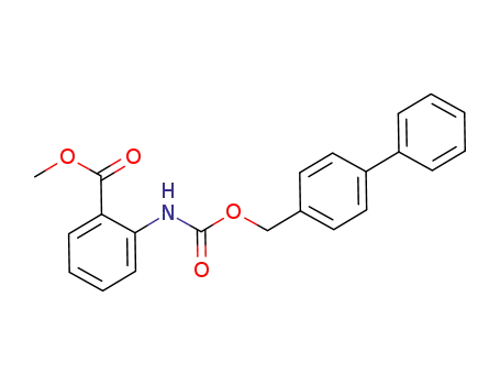 Molecular Structure of 906089-93-8 (methyl 2-({[(4-biphenylylmethyl)oxy]carbonyl}amino)benzoate)