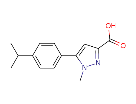 1H-Pyrazole-3-carboxylic acid, 1-methyl-5-[4-(1-methylethyl)phenyl]-
