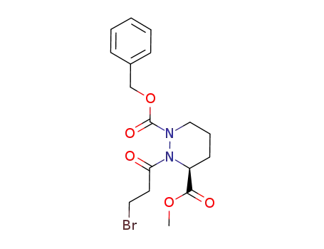 1,3(2H)-Pyridazinedicarboxylic acid,
2-(3-bromo-1-oxopropyl)tetrahydro-, 3-methyl 1-(phenylmethyl) ester,
(3S)-