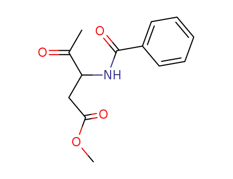 Molecular Structure of 100373-13-5 (Pentanoic acid, 3-(benzoylamino)-4-oxo-, methyl ester)