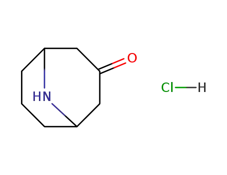 Molecular Structure of 72761-60-5 (9-Azabicyclo(3.3.1)nonan-3-one Hydrochloride)