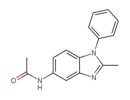 Molecular Structure of 299927-16-5 (Acetamide, N-(2-methyl-1-phenyl-1H-benzimidazol-5-yl)-)