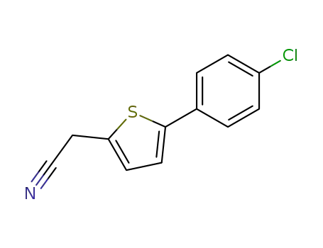 Molecular Structure of 24680-31-7 (2-Thiopheneacetonitrile, 5-(4-chlorophenyl)-)