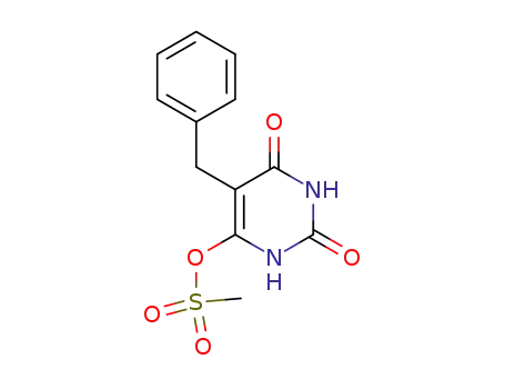 2,4(1H,3H)-Pyrimidinedione, 6-[(methylsulfonyl)oxy]-5-(phenylmethyl)-