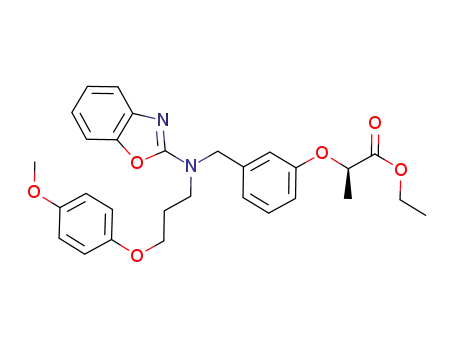 ethyl (R)-2-[3-[[N-(benzoxazol-2-yl)-N-3-(4-methoxyphenoxy)propyl]aminomethyl]phenoxy]propionate