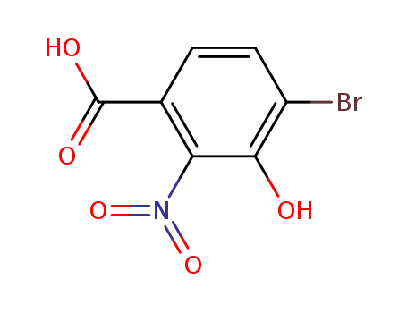 Molecular Structure of 37524-08-6 (4-bromo-2-nitro-3-hydroxybenzoic acid)