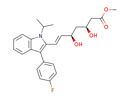 High Purity Tert-Butyl(E)-3,5-Dihydroxy-7-[3-(4-Fluorophenyl)-1- Methylethyl-Indol-2'-Yl] Hept-6-Enoate 93957-53-0