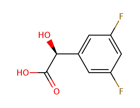 Molecular Structure of 209982-91-2 (Benzeneacetic acid, 3,5-difluoro-α-hydroxy-, (αS)-)