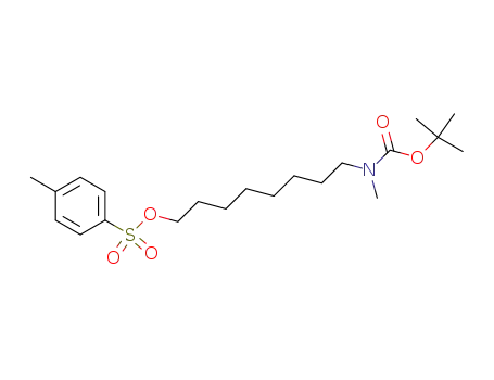 Molecular Structure of 1056998-28-7 (toluene-4-sulfonic acid 8-(N-tert-butoxycarbonyl-N-methylamino)octyl ester)
