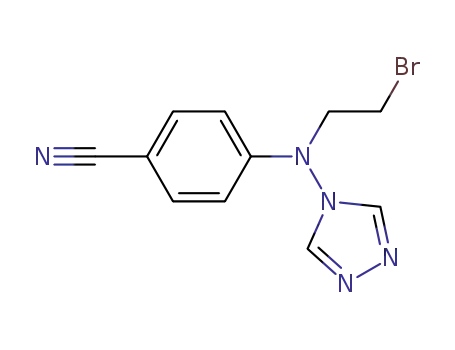 Molecular Structure of 536974-79-5 (Benzonitrile, 4-[(2-bromoethyl)-4H-1,2,4-triazol-4-ylamino]-)