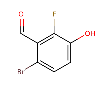 Molecular Structure of 935534-46-6 (6-bromo-2-fluoro-3-hydroxybenzaldehyde)
